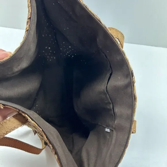 African Style Wicker Hand Bag Purse - With Animal Decor - Picture 5 of 9